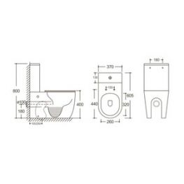 Унитаз ORLTER напольный безободковый Ceruttispa  (605х370х800)